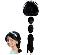 YGCHEN Jasmine Princess Perruque Enfants Noire Perruques de Princesse Perruque Cheveux Fille Costume Accessoires de Perruque pour Enfants Fille Cosplay