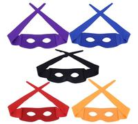 YGCHEN Masques Turtle Masque à Animaux Masques de Tortue Enfant Décoration de Fête Anniversaire Masque de Zorro Accessoires de Déguisement pour Fête d'Anniversaire Noël Halloween Cosplay 5 Pièces