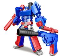 YGCHEN Transformer Jouets Robot Figurine d'action Transformable Pistolet Jouet Robot Transformer Figurine Modèle Jouets Enfant Anniversaire Cadeaux
