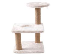 YGDYFDC Arbre a Chat Cadre d'escalade for Chat À Trois Couches Et Trois Colonnes, Planche À Gratter en Sisal for Chat, Poste À Gratter for Chat Chaise de Chat(White)