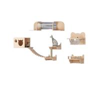 YGDYFDC Arbre a Chat Cadre d'escalade for Chat, Combinaison nid de Chat Mural en Bois Massif et Plateforme de Saut for Chat Qui ne Prend Pas de Place Chaise de Chat(L)