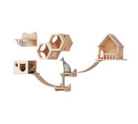 YGDYFDC Arbre a Chat Cadre d'escalade for Chat, Combinaison nid de Chat Mural en Bois Massif et Plateforme de Saut for Chat Qui ne Prend Pas de Place Chaise de Chat(M)