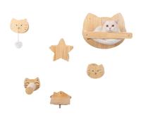 YGDYFDC Arbre a Chat Cadre d'escalade for Chat en Bois Massif intégré Grand Cadre d'escalade for Chat Villa for Chat Colonne d'escalade Arbre à Chat Chaise de Chat(A)