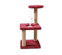 YGDYFDC Arbre a Chat Cadre d'escalade for Chat, Jouet for Chat, Villa Tout-en-Un à Trois étages, Plate-Forme de meulage de Griffes de Chat Durable à Plusieurs étages Chaise de Chat(Claret)