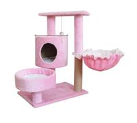 YGDYFDC Arbre a Chat Cadre d'escalade for Chat, Support en Bois for Petit Nid, Matelas for Gros Chat, Fournitures, Colonne Rose Chaude Chaise de Chat(Pink,C)