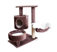 YGDYFDC Arbre a Chat Cadre d'escalade for Chat, Support en Bois for Petit Nid, Matelas for Gros Chat, Fournitures, Colonne Rose Chaude Chaise de Chat(Brown,C)