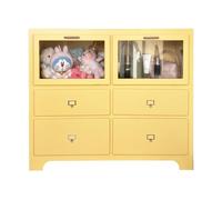 YGDYFDC Facile à Assembler Armoire À Tiroirs Style Crème Buffet Moderne Minimaliste Salon Armoire De Rangement Entrée Armoire De Rangement Petits Casiers(Pink)