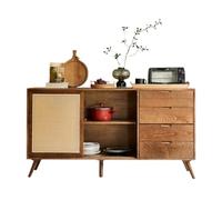 YGDYFDC Facile à Assembler Buffet Multifonctionnel en Rotin for La Maison, Armoire Moderne Simple Et Multifonctionnelle en Étain À Double Porte Petits Casiers