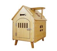 YGDYFDC Jolie Maison de Chat Niche for Chien, chenil extérieur en Bois, Garde-Corps d'intérieur, Toutes Saisons, Maison en Bois for Chat et Chat Maison de Chat(XL75*55 * 75cm)