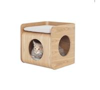 YGDYFDC Jolie Maison de Chat Table de Chevet, Table Basse Simple, lit et chenil en Bois for Chat, Amovible et Lavable Maison de Chat(B)