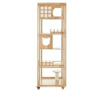 YGDYFDC Jolie Maison de Chat Villa for Chat, Cage panoramique sans Espace, en Bois Massif, Armoire for Chat, Chambre de Luxe en Verre for Animaux de Compagnie Maison de Chat(60 * 60 * 180cm)