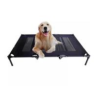 YGDYFDC Lit pour Animaux de Compagnie Lit de Camping Pliable et Respirant for Animaux de Compagnie, Support d'extérieur monocouche, Portable et Pliable, Universel, été Lit Facile à Nettoyer(Black,M)