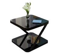 YGDYFDC Table Basse Tables Basses en Verre de Style croisé, Modernes et minimalistes, indispensables for Une décoration de Salon élégante Petite Table(Noise)