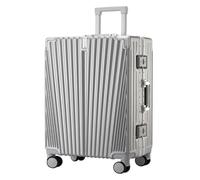 YGDYFDC Valise à roulettes Bagage Durable Boîtier De Chariot Cadre en Aluminium Valise D'embarquement Roue Universelle Valise De Séparation Sèche Et Humide Valise Voyage(Plateado)