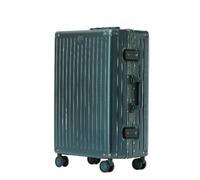 YGDYFDC Valise à roulettes Boîte À Bagages avec Cadre en Aluminium, Valise À roulettes d'avion, Valise D'embarquement avec Mot De Passe, Boîte À Chariot À Bagages Valise Voyage(Verde,26in)