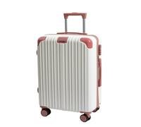 YGDYFDC Valise à roulettes Valise À Bagages avec roulettes Universelles, Valise Trolley, Boîte À Mot De Passe for Hommes, Boîte-Cadeau À La Mode for Femmes Valise Voyage(White,24in)