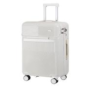 YGDYFDC Valise à roulettes Valise À Main Multifonctionnelle À Chargement Frontal, Valise Trolley Légère, Valise en Cuir, Valise De Valise Voyage(Rosso)