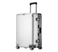 YGDYFDC Valise à roulettes Valise À roulettes en Alliage De Magnésium Tout en Aluminium Valise en Métal Valise D'embarquement À roulettes Universelle Valise De 24 Pouces Valise Voyage(Silver,24cm)