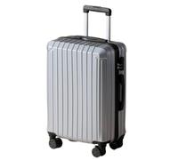 YGDYFDC Valise à roulettes Valise à roulettes for Femmes, Solide et Durable, étui en Cuir épais avec Code de Bagage, roulettes Valise Voyage(Silver,24in)