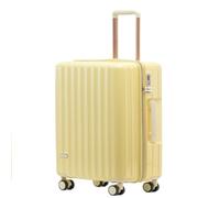 YGDYFDC Valise à roulettes Valise D'embarquement De 20 Pouces, Valise Trolley for Hommes Et Femmes, Valise Ultra-légère À Roue Silencieuse Valise Voyage(Yellow,20in)