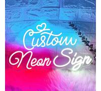 YGEQWK Neon Personnalisable, Enseignes Lumineuses Neon Personnalisé Prenom Neon Mural pour Decoration Chambre Anniversaire Fête Mariage Bar Lumière Mural Sign(12 couleurs)