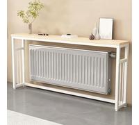 YGER JZGB Etagere Radiateur, Étagère Arrière Canapé avec Patins en Caoutchouc, Structure Métallique, Étagère pour Radiateur, pour Le Couloir, Le Salon(White,160x20x90cm/63x8x35in)