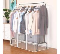 YGER JZGB Housse Portant Vetement, Housse de Vetement Penderie pour Penderie, Anti-Poussière, Compatible Uniquement avec Les Cintres à Double Poteau Hauts et Bas(150x150cm/59x59in)