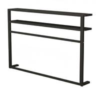 YGER JZGB Tablette de Radiateur, Table Console avec Étagère, Barre de Fixation Renforcée, Combinant Séchage et Rangement du Linge, pour Bureaux, Couloirs(Black,150x20x100cm/59x8x39in)