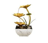 YGFBLSZ Fontaine de Table créative, Petite Fontaine décorative à Circulation d'eau, pour Salon, décoration intérieure, Artisanat, Fontaine d'intérieur, Blanche, Blanche,White