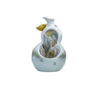 YGFBLSZ Fontaine de Table décorative d'intérieur, Fontaine de méditation avec Eau Qui gargouille, décoration pour la Maison ou Le Bureau, Jaune, Jaune,Yellow