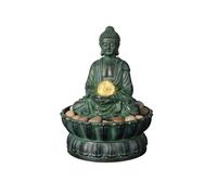 YGFBLSZ Fontaine de Table Lumineuse de Luxe avec système de Circulation d'eau, Fontaine de Bureau créative à Boules tournantes, humidificateur pour Salon, Ornements d'eau Fluide de Bouddha,
