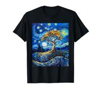 Yggdrasil Arbre De Vie Style Van Gogh Nuit Étoilée T-Shirt