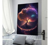 Yggdrasil, l'arbre de vie, décoration murale sur toile pour chambre à coucher, pour adolescentes, femmes, salon, 30 x 45 cm
