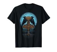 Yggdrasil Mjolnir Marteau Thor Corbeaux d’Odin Huginn Muninn T-Shirt