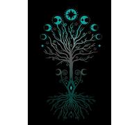 Yggdrasil und die Mondphasen - Notizbuch der nordischen Weisheit: 150 dotted Seiten inspiriert von der nordischen Mythologie - Perfekt für Gedanken, Träume und spirituelle Reflexionen