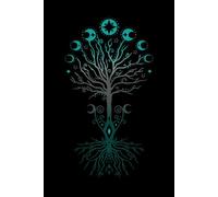 Yggdrasil und die Mondphasen - Notizbuch der nordischen Weisheit: 150 dotted Seiten inspiriert von der nordischen Mythologie - Perfekt für Gedanken, Träume und spirituelle Reflexionen