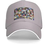 YGHAOWKJR Casquette de baseball classique Broadway Logos de théâtre musical Casquette de baseball dessinée à la main Chapeaux personnalisés Casquette militaire Homme Casquette de soleil Chapeau Hommes