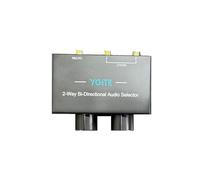 YGiTK Commutateur Audio Bi-Directionnel 3.5mm & RCA, 1x2 / 2x1 Sélecteur Audio, Convertisseur Audio Passif, avec Bouton OFF et Contrôle du Volume, Câble RCA Inclus pour PC, Console de Jeux, Amplificat