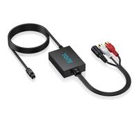 YGiTK Convertisseur SPDIF vers RCA et 3,5mm, DAC Audio Numérique-Analogique 192kHz, Câble Toslink intégré 2.1m, Convertisseur Audio Optique vers RCA pour TV, DVD, Console de Jeux