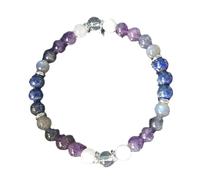 Ygj581 Bracelet en cristal pour homme et femme Améthyste Cristal Lazuli Perles Élastique Réglable Unisexe Bijoux pour un usage quotidien, length-20cm, Cristal