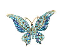 Ygj667 Broche en alliage Motif drapeau de l'indépendance Rouge Blanc Bleu Patriotique Emblème commémoratif Fête Emblème Enfants et Adultes, 8cm, Métal