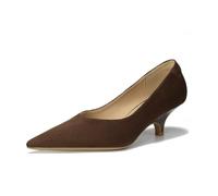 YGJKLIS Femmes 5cm Daim pointé Orteil Stiletto Pompes Talons Hauts soirée fête Chaussures de Mariage (Marron,39)