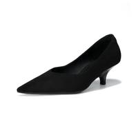 YGJKLIS Femmes 5cm Daim pointé Orteil Stiletto Pompes Talons Hauts soirée fête Chaussures de Mariage (Noir,37)