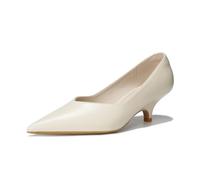 YGJKLIS Femmes Couleur Solide 5cm Fermé Pointed Toe Talons Hauts Formel Travail Bureau Robe Chaussures (Blanc,40)