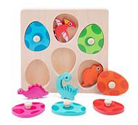 YGJT Puzzle de Jouets en Bois, Montessori Jouets Dinosaures en Bois pour Enfants 1 2 3 an, Catégories de Jeux éducatifs, Jeu de Tri comme Cadeaux pour Bébés, Garçons et Filles