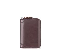 YGLEEULI Affaires décontracté RFID Blocage Hommes Carte Pack PU Cuir Fermeture éclair crédit Portefeuille Porte-Cartes Femmes Porte-Monnaie Portefeuille en Cuir(Coffee 20)