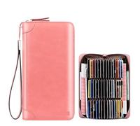 YGLEEULI Affaires décontracté RFID Blocage Hommes Carte Pack PU Cuir Fermeture éclair crédit Portefeuille Porte-Cartes Femmes Porte-Monnaie Portefeuille en Cuir(Carmine 45)