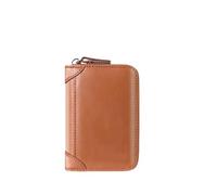 YGLEEULI Affaires décontracté RFID Blocage Hommes Carte Pack PU Cuir Fermeture éclair crédit Portefeuille Porte-Cartes Femmes Porte-Monnaie Portefeuille en Cuir(Brown 20)