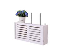 YGLEEULI Bacs muraux 38 x 20 x 8,5 cm, boîtier de routeur sans perçage, étagère de Rangement for câbles, Support Mural, Organisateur de câbles, boîtier Wi-FI pour Routeur(Color 1)