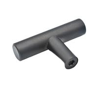 YGLEEULI Boutons de placard à trou unique en T, nickel brossé, acier inoxydable Poignee de Meuble Cuisine(Black,30 PCS)